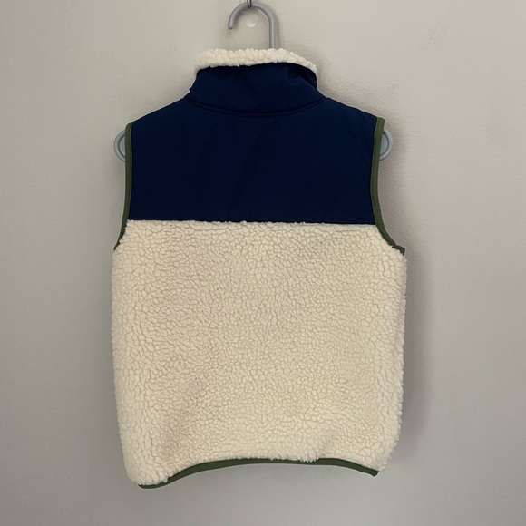 Carter's Cream and Navy Sherpa Vest Size 4T - Picture 5 of 5